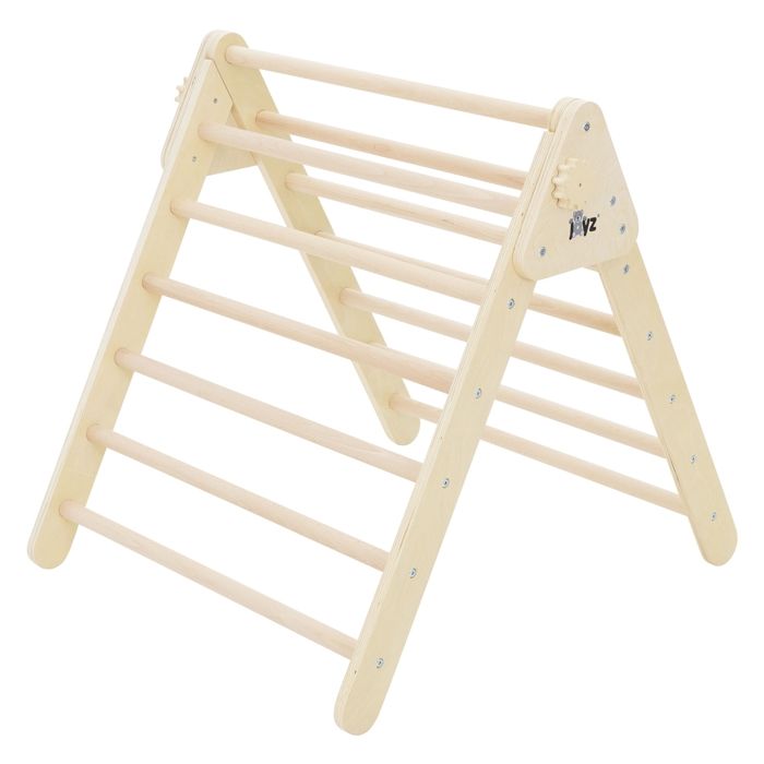 Joyz Triangle dEscalade pour Enfants Bois Massif Nature Structure dEscalade Intérieure Triangle Pikler Jouet Montessori Bébé