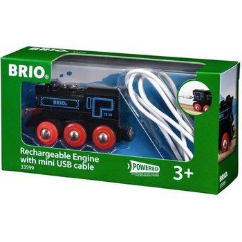 Brio World Locomotive Rechargeable  - Accessoire lumineux Circuit de train en bois - Ravensburger - Mixte dès 3 ans - 33599