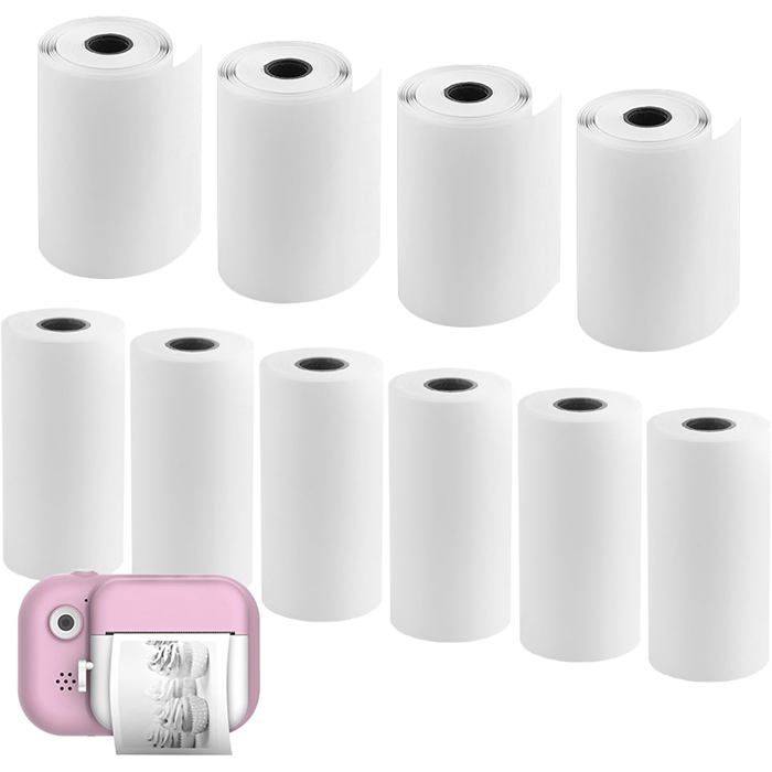 Lot De 10 Rouleaux Appareil Photo Impression Papier Thermique Instantané Pour Enfants - Recharge Imprimé Pour Garçons Et Filles