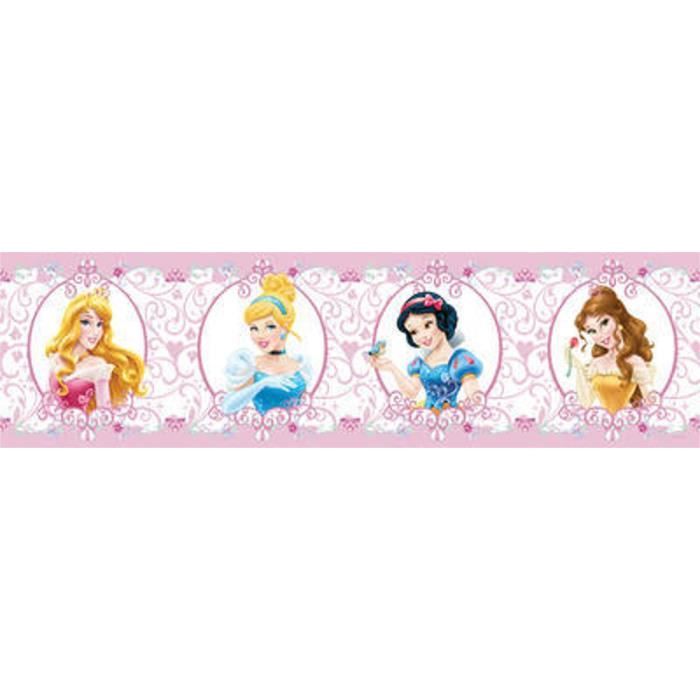 Frise - Disney - 4 Princesses - Rose - 5m - Adhésive