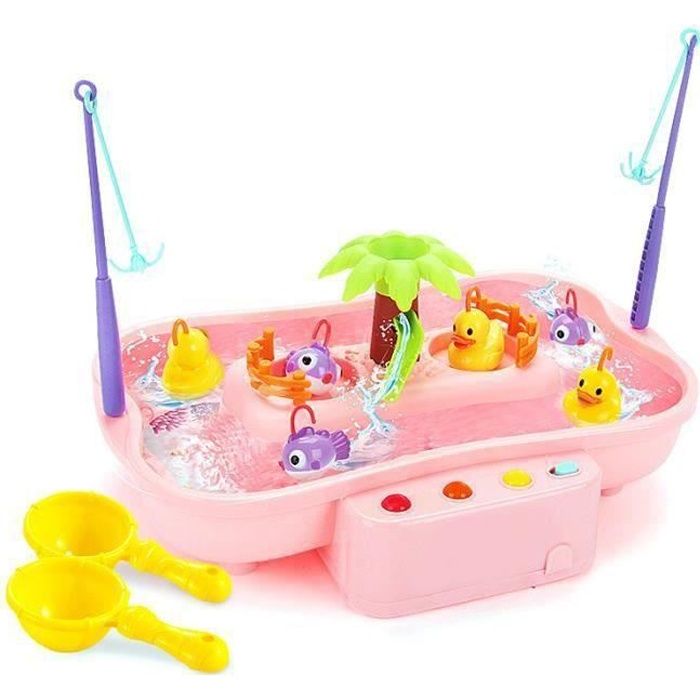 Jouet de pêche - AMOUNE - Ensemble interactif - Rose - Pour enfants de 3 ans et plus - Plastique