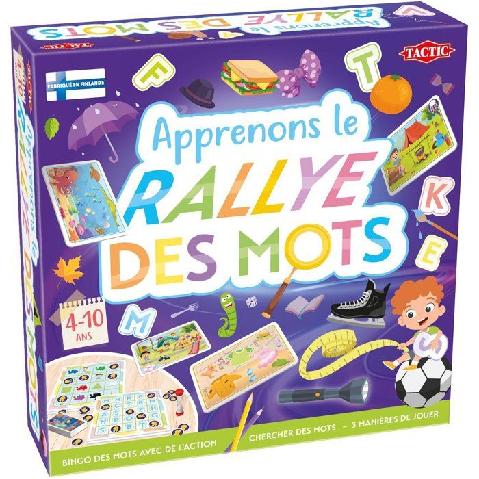 Apprenons le Rally des Mots - Jeu éducatif - TACTIC - 2 joueurs et plus - Dès 4 ans