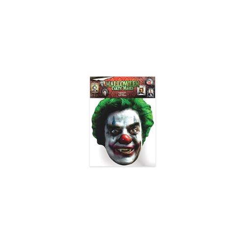STAR CUTOUTS Masque en carton Paquet de 6 visages Fête d'Halloween Clown, Crâne, Vampire, Loup Garou, Zombie et Diable