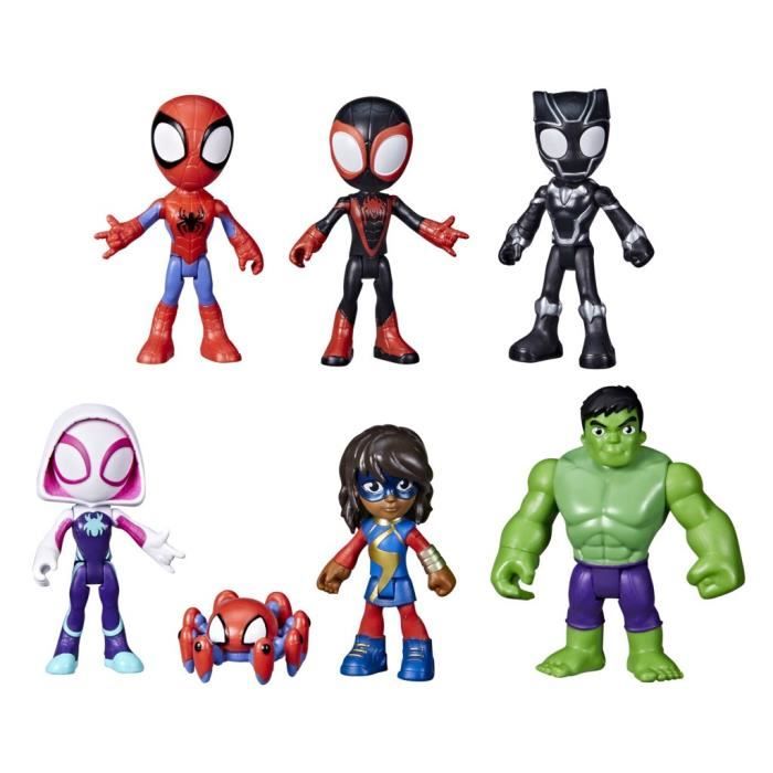 Spidey coffret 7 figurines de collection Marvel Spidey and His Amazing Friends dès 3 ans
