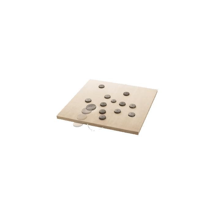 Jeu du Palet Breton en Bois - planche avec palets