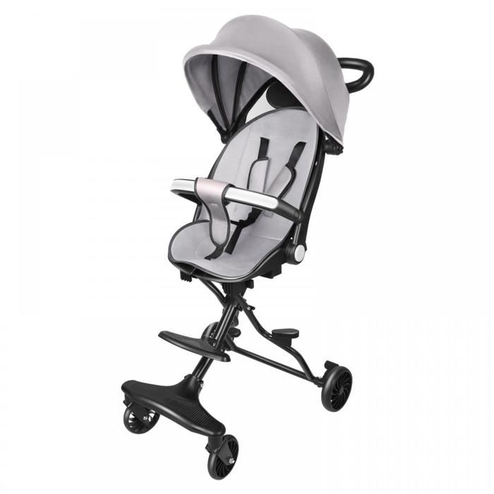 B.LIVEM Poussette Canne Compacte Pliable - Poussette Bébé Idéale pour les Voyages - Dossier Réglable - Avec Auvent