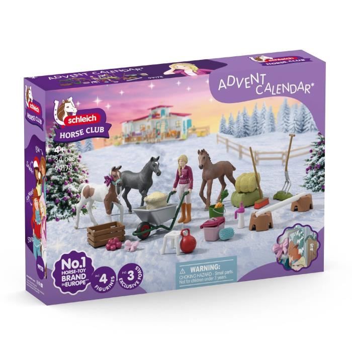 Calendrier de lAvent Horse Club Schleich 99178 Gamme Horse Club Figurine de jeux Dès 5 ans