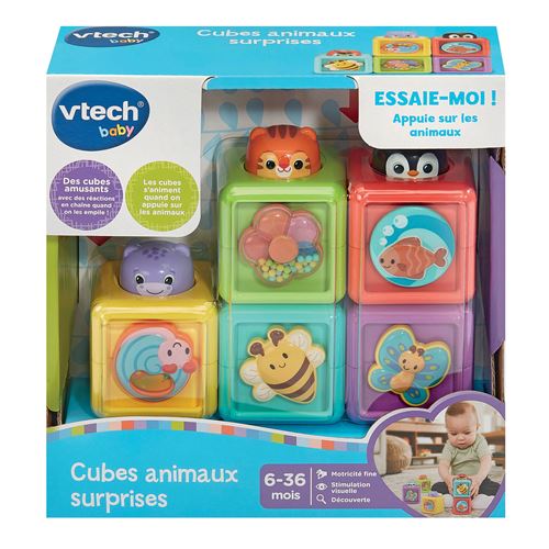 VTech Baby Cubes Animaux Surprises Jouet d Eveil Musical