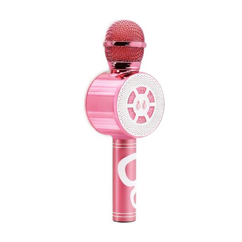 Micro Karaoké avec effets vocaux et lumineux - rose