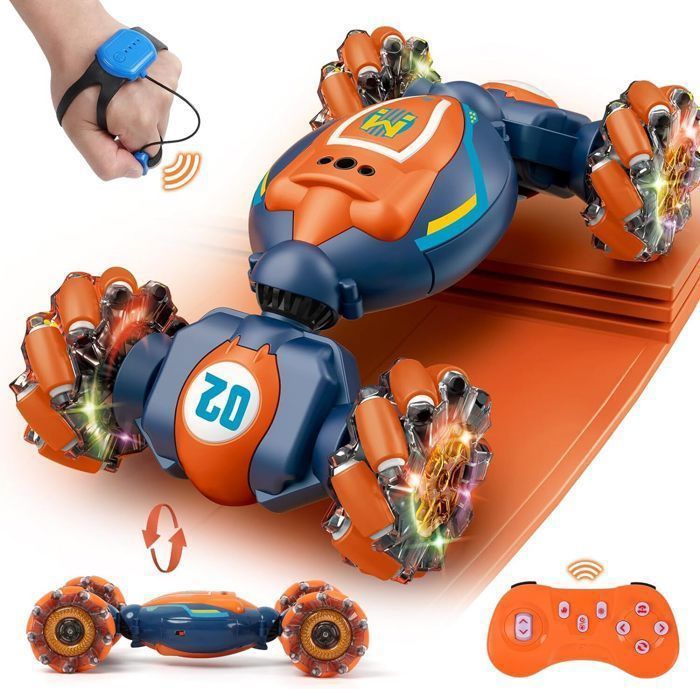 Voiture Télécommandée Tout Terrain Cadeau 6 7 8 9 10 11 12Ans Garçon Fille Enfants Gestuelle Voiture Télécommandée 4WD 24GHz RC