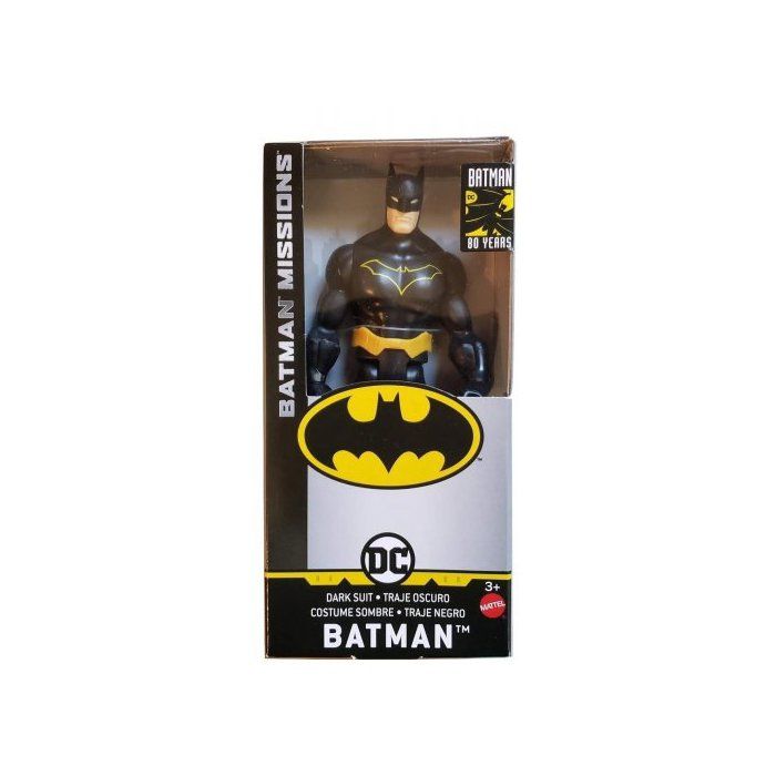 Coffret Figurine Batman Costume Sombre 15cm - Serie Missions 80 ans - DC - Super Heros - Jouet Garcon