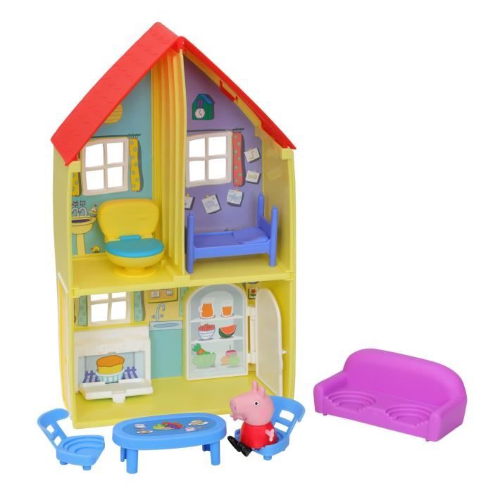 Peppa Pig La maison familiale de Peppa Jouet pour enfants dâge préscolaire comprenant une figurine et 6 accessoires dès 3 ans