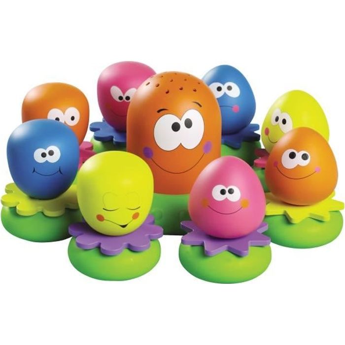 Jouet de bain TOMY - Poulpy et Compagnie - Maman Pieuvre et 8 Bébé Pieuvres - Mixte - A partir de 12 mois