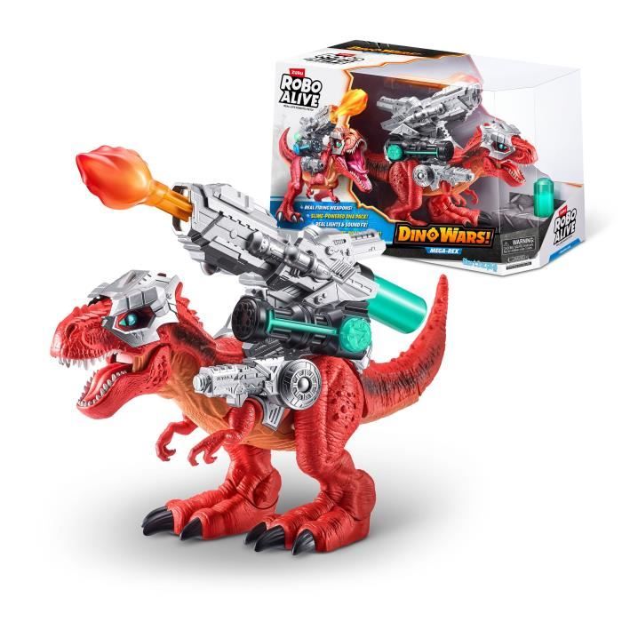 Dino Robotique - ZURU - Dino Wars Giant Battling T-Rex - Mega-Rex avec armure rugissements et mouvements réalistes