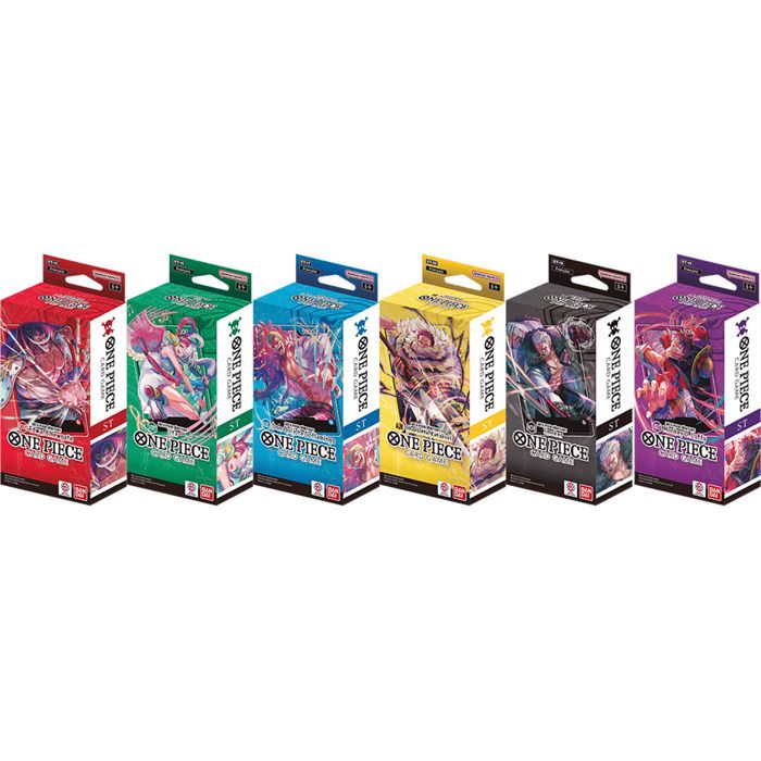 Jeux de carte débutant Bandai One Piece (x6)