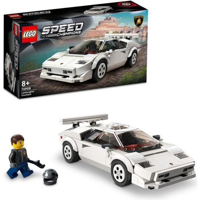 LEGO® 76908 Speed Champions Lamborghini Countach Jouet modèle de Voiture de Course Pour les Enfants de 8 Ans et Plus