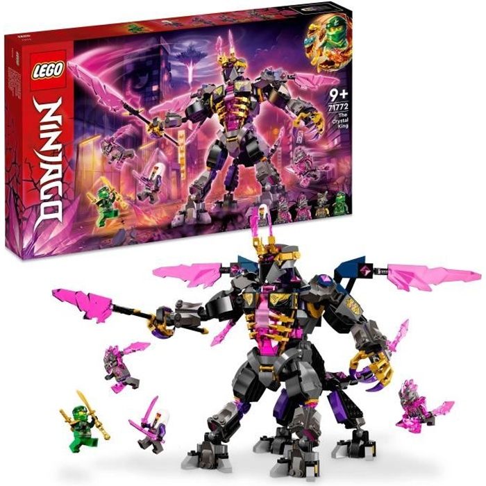 LEGO 71772 NINJAGO Le Roi de Cristal Jouet de Ninja Figurine Lloyd Garde et Guerrier Cristallisés Cadeau Enfants Dès 9 Ans