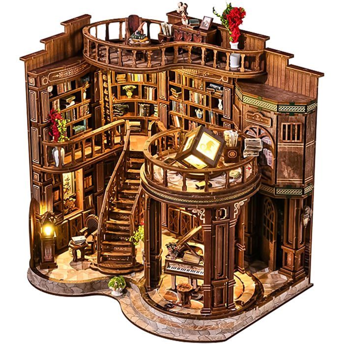 Maison de poupée miniature kit de maison miniature à monter soi-même maquette de mini-maison à léchelle 1:24 cadeau idéal pour