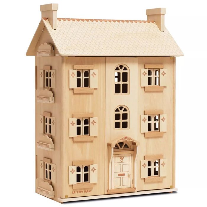 Maison de poupées - LE TOY VAN - PETIT JOUR - 4 étages - Portes & fenêtres ouvrantes - Bois naturel FSC