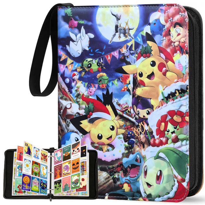 Album classeur pour cartes à collectionner - WENZYLIQUOX - 900 pochettes - 50 pages amovibles - Imperméable - Fermeture éclair