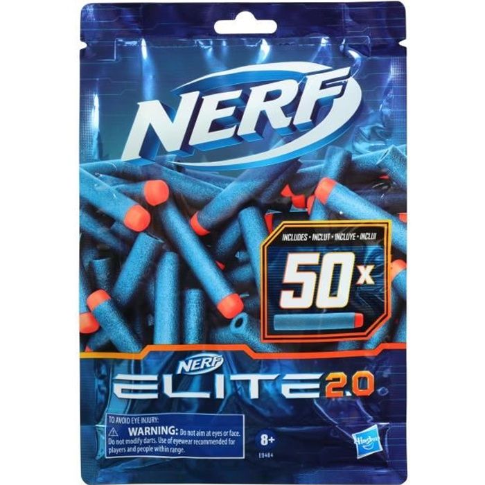 NERF - Pack de 50 Fléchettes et Elite 2.0 - Blaster motorisé Turbine CS -18