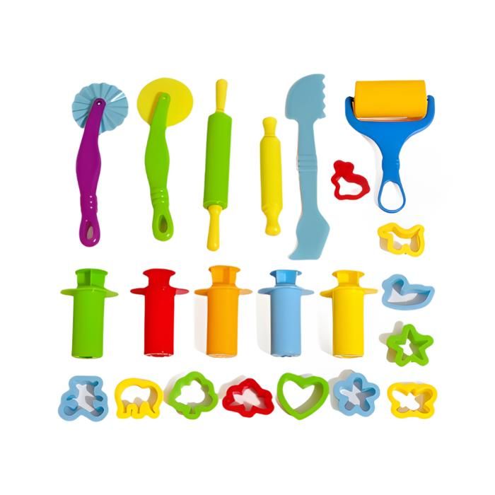 Pâte À Modeler pour Enfants23Pcs Accessoires Pâte à Modeler Y Compris Créatif Outils en Forme danimaux Coupeurs et Rouleaux