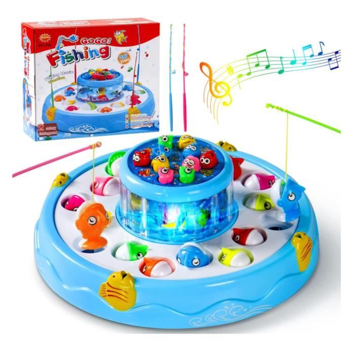 Pêche A La Ligne Jouet Enfant 2 3 4 Ans Garçon avec 4 Canne Et 26 Poissons Jeu De Magnetique Jeux pour Cadeau Fille 2 3 4 5 6 Ans