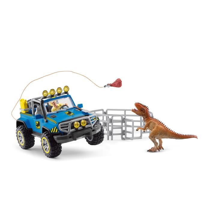 Coffret Voiture tout-terrain avec avant-poste Dino jouet dinosaure pour enfants dès 4 ans Schleich 41464 DINOSAURS