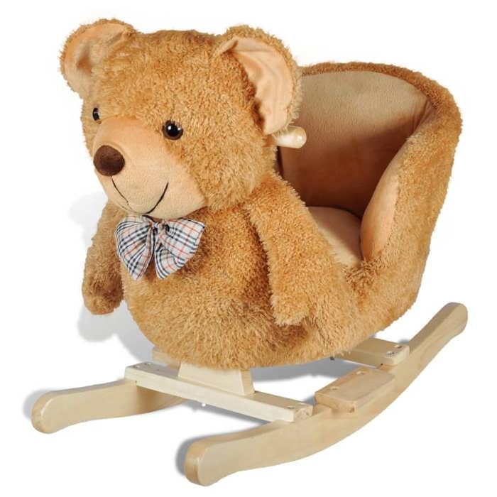 Ourson à bascule pour bébés - vidaXL - Brun - 60x32x54 cm - Poids maximal 25 kg - Convient dès 12 mois - Polyester 100%