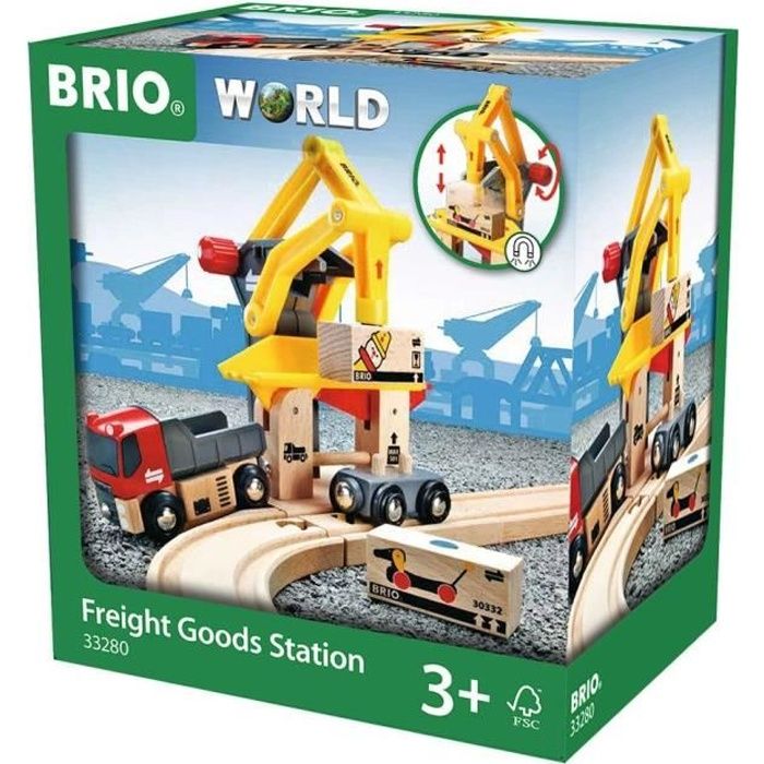Brio World Grue de Chargement de Marchandises - Accessoire pour circuit de train en bois - Ravensburger - Mixte dès 3 ans - 33280