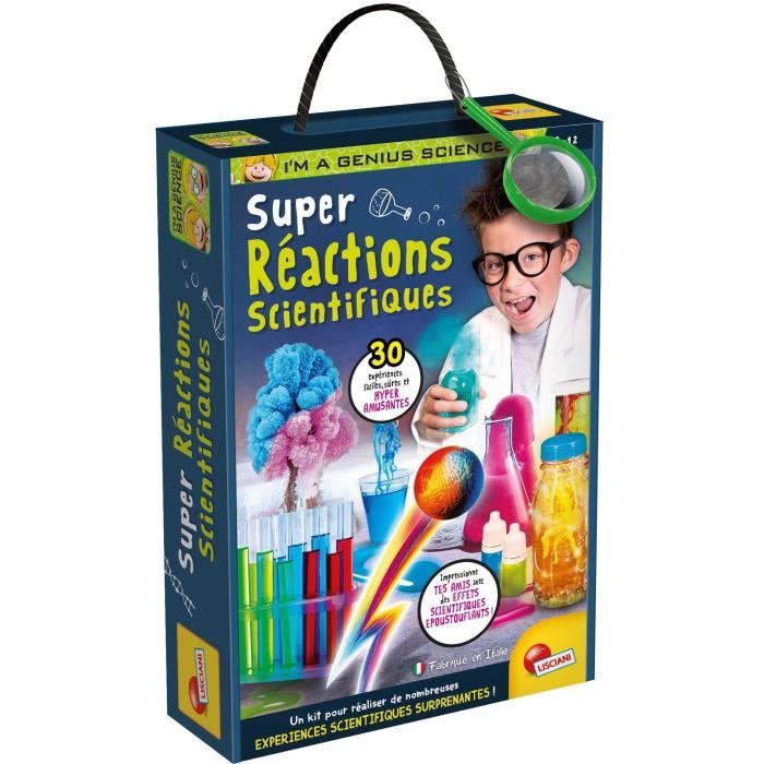 Laboratoire des super réactions - Kit Scientifique - IM A GENIUS - 30 Expériences Effets surprenants