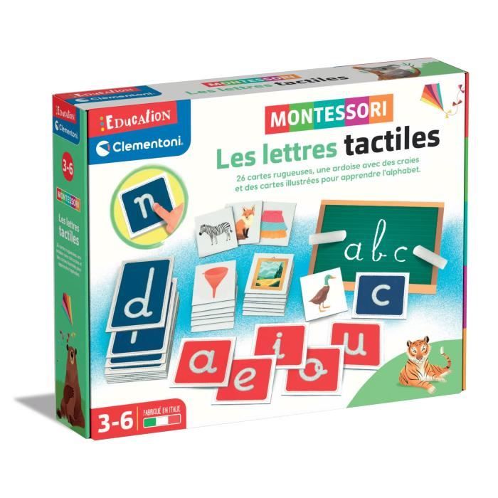 Clementoni - Montessori - Les lettres tactiles pour apprendre lalphabet