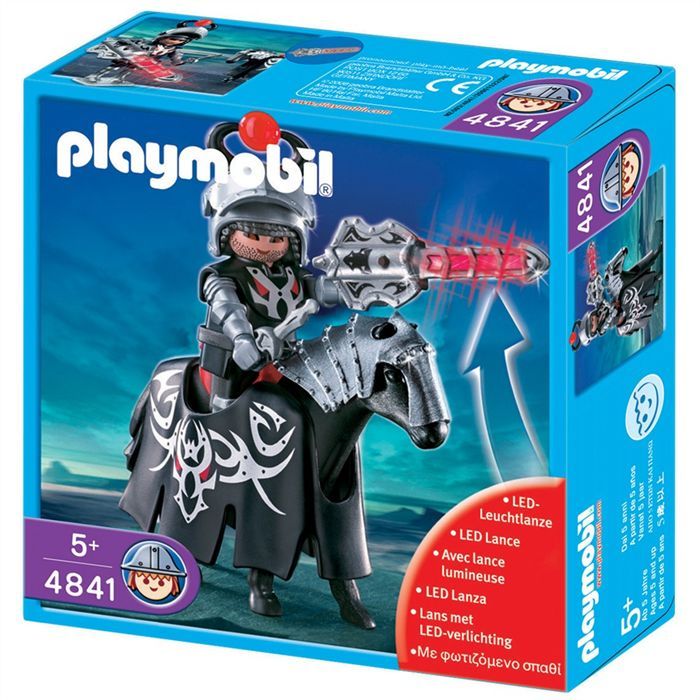 Playmobil Cavalier Dragon Rouge avec lance lumineu
