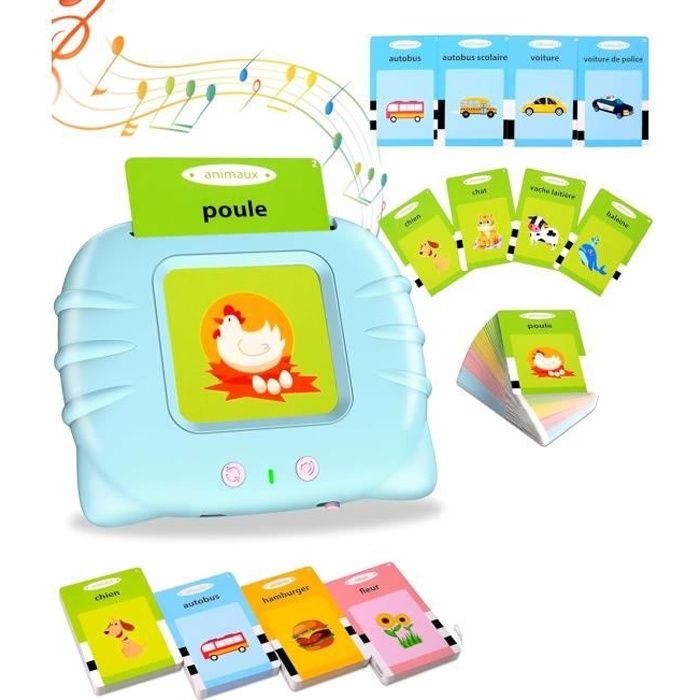 Cartes éducatives pour Jeunes Enfants - Flash Jouets - 224 Mots-Français