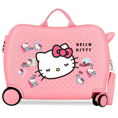 Sanrio - Valise trotteur enfant Hello Kitty "Bows" - 50 x 38 x 20 cm - Rose