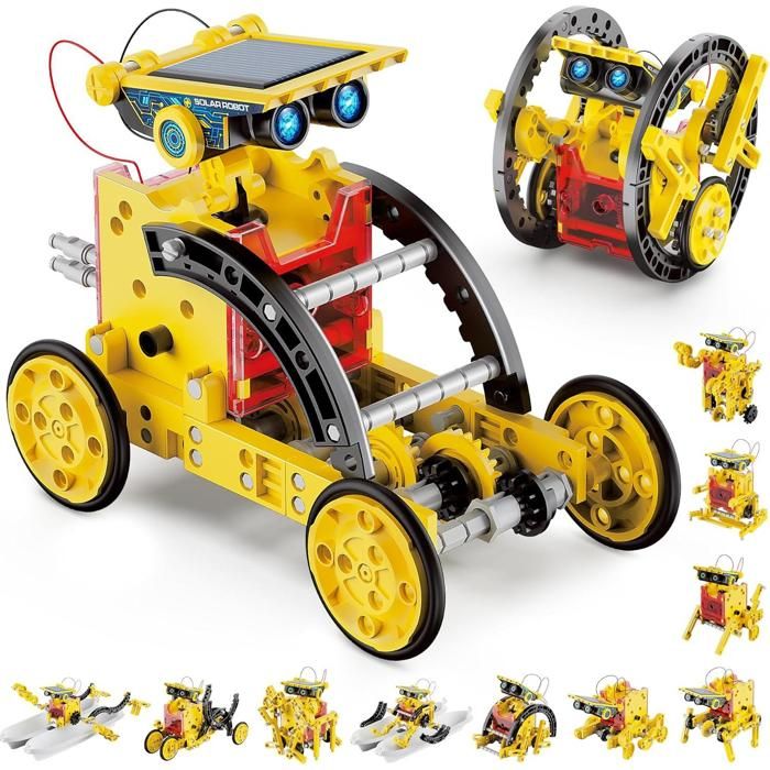 Jouets pour enfants jouets robots pour garçons de 7 à 12 ans cadeaux pour la fête des enfants et les anniversaires ! jaune