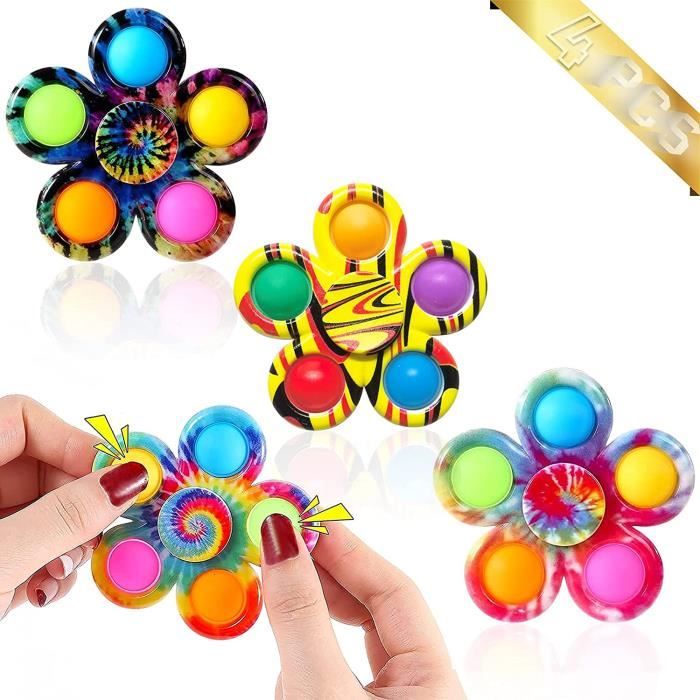 Jouet sensoriel - Fidget Spinner - Multicolore - Anti-stress - Pour enfants - 3 ans et plus