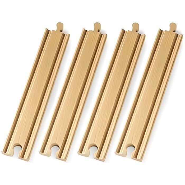 Rails droits longs pour circuit de train en bois BRIO 33341 - Ravensburger - Mixte dès 3 ans