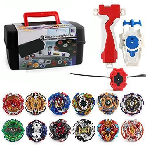 3T6B 12 Nouvelles Toupies Nado avec Lanceur Burst Turbo Gyro Pocket Box Pro