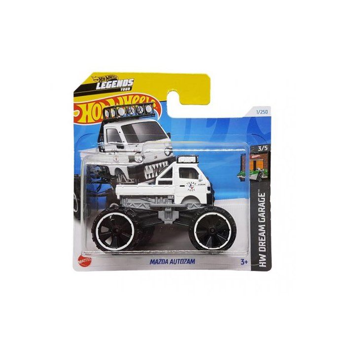 Mazda Autozam Hot Wheels Legends Tour - Serie Dream Garage - Camion Monstre Show Cascades - Set Jouet Enfant + Carte