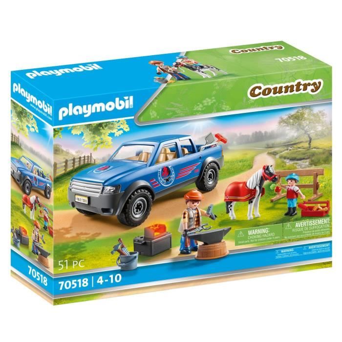 PLAYMOBIL - 70518 - Maréchal-ferrant et véhicule
