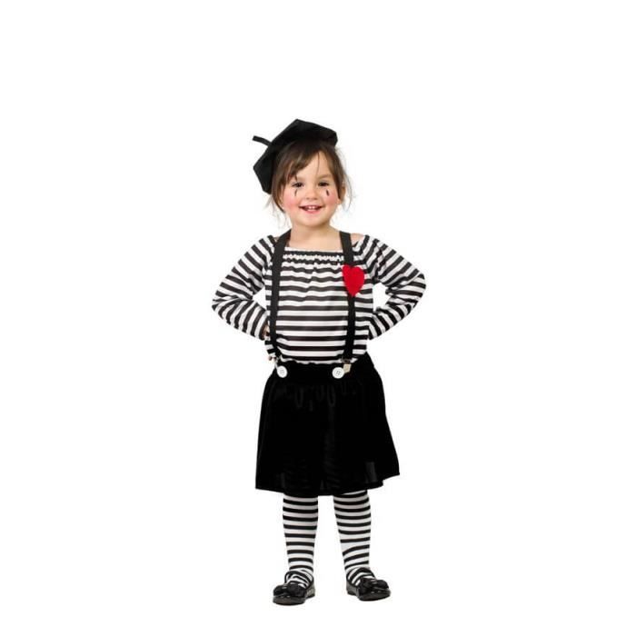 Déguisement - Mime pour fille - Multicolore - Intérieur - Accessoires inclus