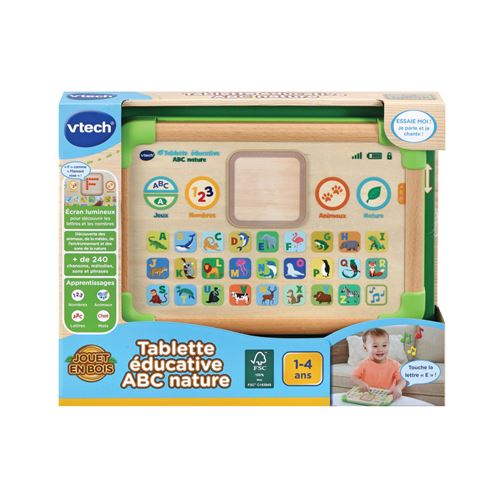 VTECH BABY - Tablette Éducative ABC Nature - Jouet Bois FSC®