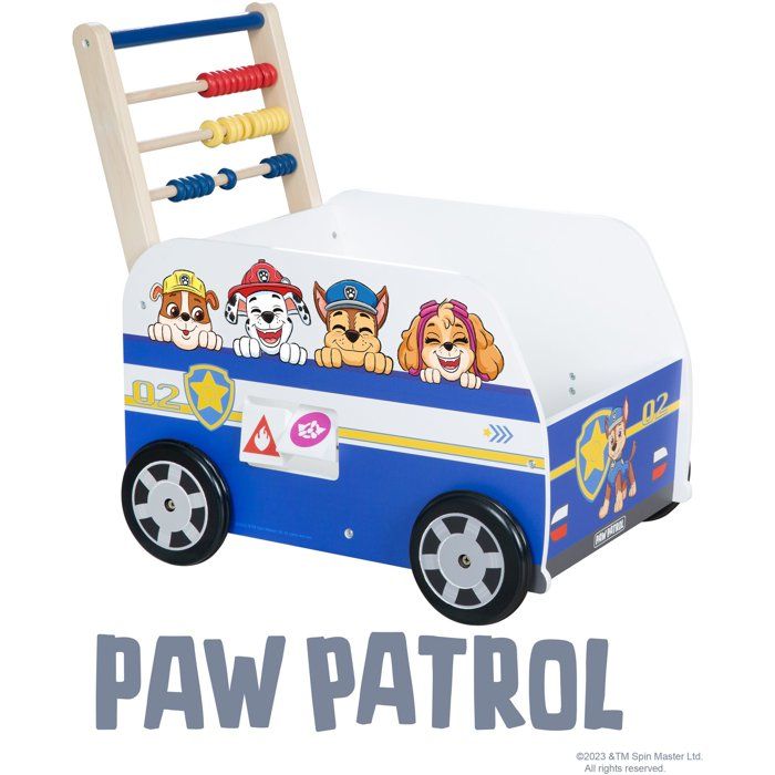 Chariot de marche multifonction - ROBA - PatPatrouille - Avec centre d’activités en forme de bus - Bleu