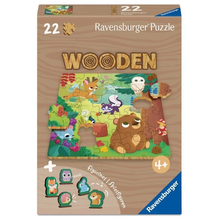 Animaux de la forêt - Puzzle bois 22 pièces - dès 4 ans - Ravensburger