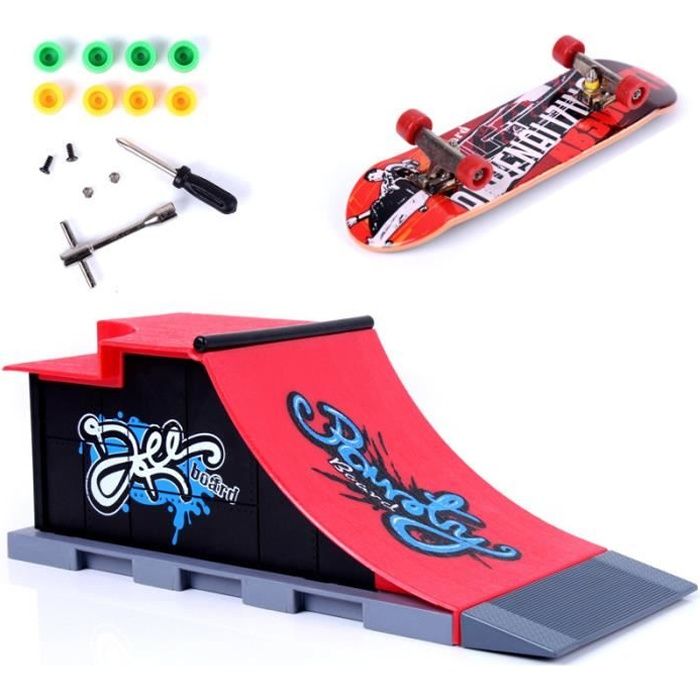 Doigt Rampe de Skate Park Kit Pièce dRechange pour Tech Deck Touche avec 1 doigt Planche ultime Accessoires de sport dentraînement