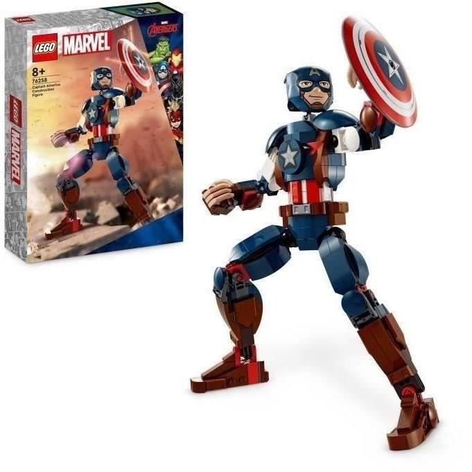 LEGO® Marvel 76258 La Figurine de Captain America avec Bouclier Jouet et Décoration Avengers
