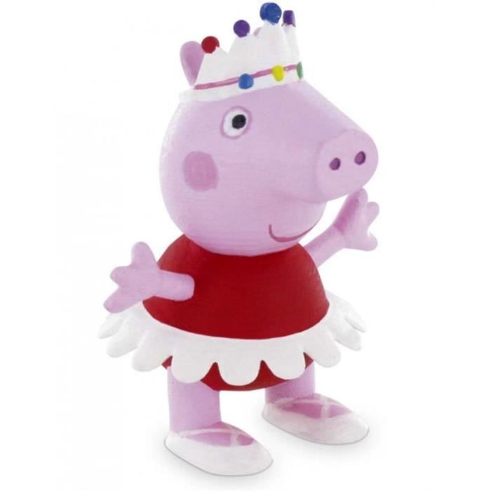 Figurine Peppa Pig Danse - Personnage miniature en PVC - Rose - 6 cm