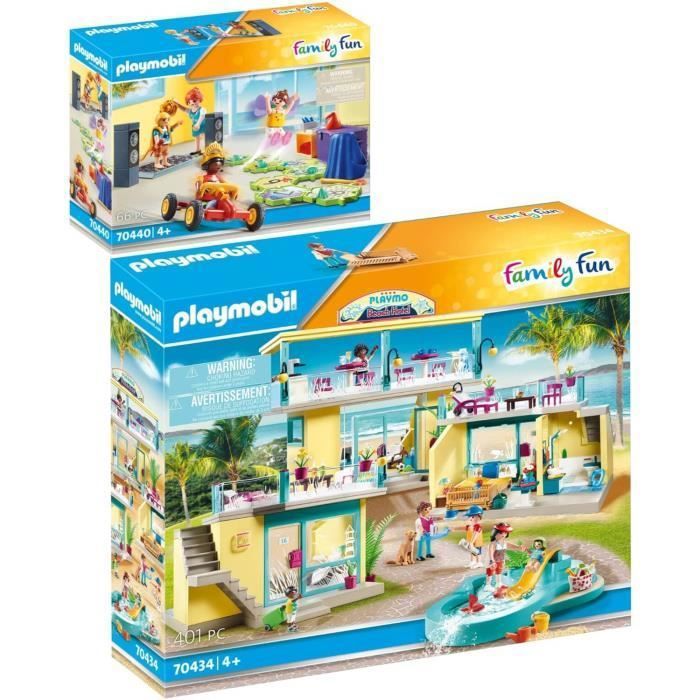 Jeu de construction - PLAYMOBIL - Family Fun - Beach Hotel et Club enfants - 467 pièces