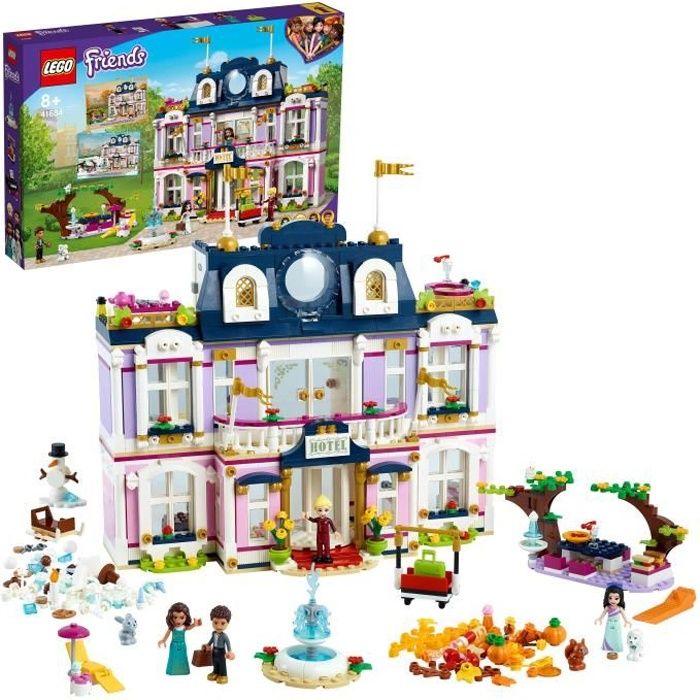LEGO® Friends 41684 Le Grand Hôtel de Heartlake City Grande Maison Figurine Animaux Mini-poupées Jouet Enfants 8 Ans